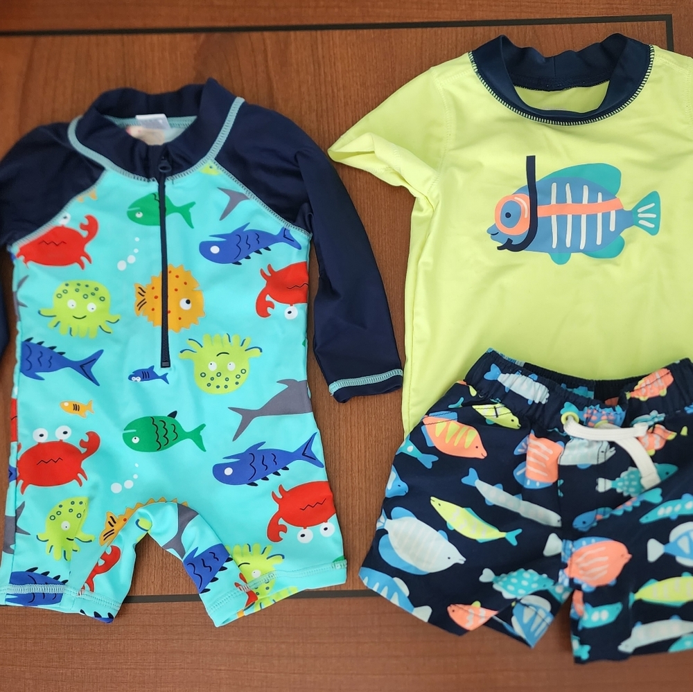 Two baby bathing suits
